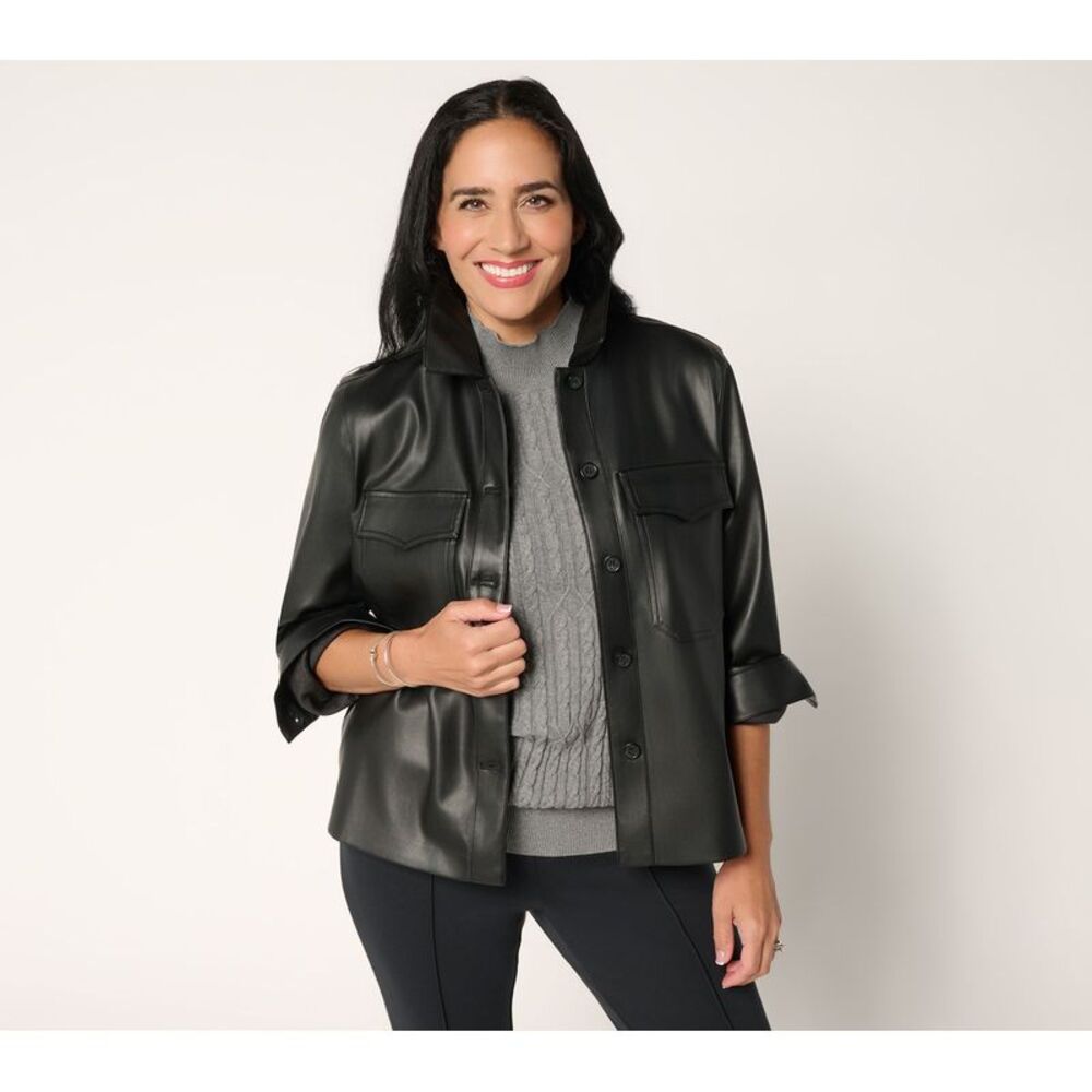 Martha Stewart Women's Top Sz M Make Your Selection: Signature Faux Black
